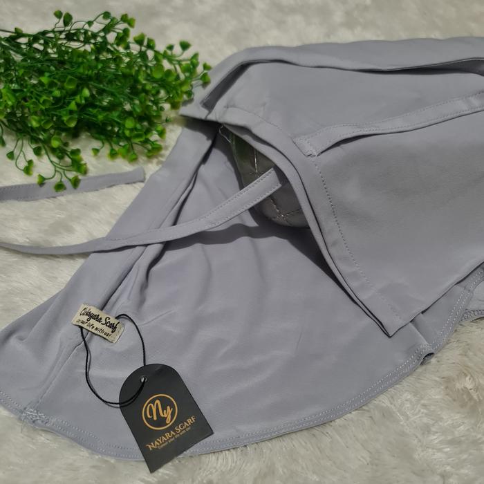Gambar Nayara Scarf - Jilbab Bergo Maryam Jersey Instan Tebal Anti Nerawang - Khimar, Kerudung - Abu-abu, XL dari Nayara Scarf undefined Tokopedia