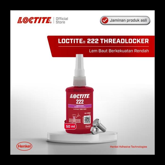 Gambar SELLER!!! HENKEL LOCTITE 222 THREADLOCKER LEM BAUT 50 ML SELLER!!! - 222 dari besitumpul undefined Tokopedia