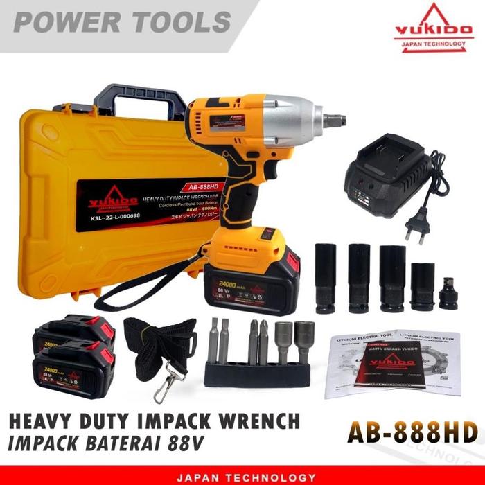 Gambar PRODUK UNGGULAN!!! MESIN BOR CORDLESS 88VOLT IMPACT WRENCH 88V power tools Buka Baut Cordless impact wrench Brushless 88V 1&2 Baterai / Impact batre / Impact/ Impact / Impact Batterai dari ahmadnihh undefined Tokopedia