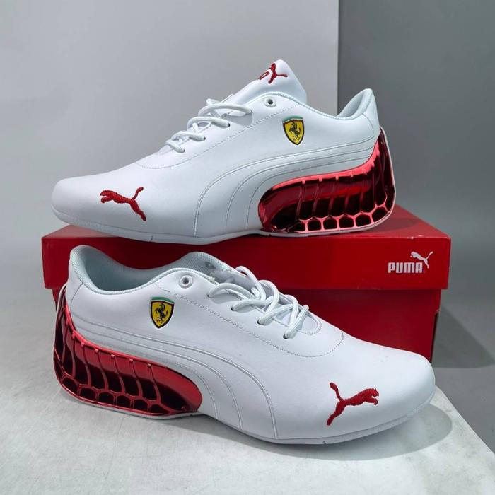 Sepatu Puma Ferrari x Roma White/Red 39