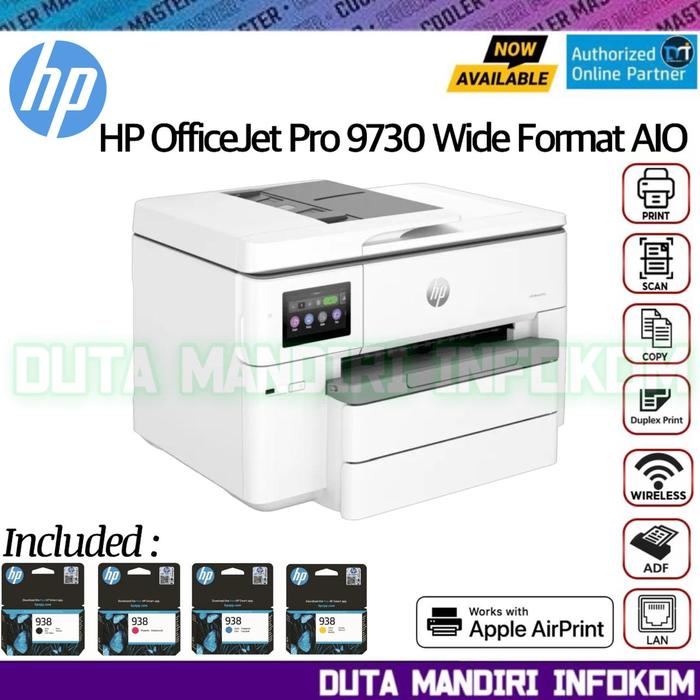 Gambar HP OfficeJet Pro 9720 9730 - Wide Format All in One Duplex Wireless ADF Printer Office Jet A3 - PRO 9730 dari Duta Mandiri Infokom undefined Tokopedia