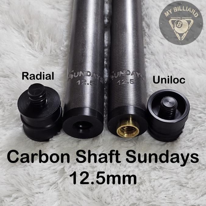 Gambar NEW CARBON SHAFT SUNDAYS 12.5MM UNILOC RADIAL STICK BILLIARD STIK - Uniloc Flat dari ARAS BILLIARD undefined Tokopedia