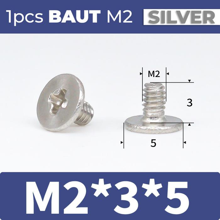 Gambar Baut SSD M.2 SATA NVMe SSD M2 NVME Screw Sekrup Mur Stainless Steel - Baut M.2 Silver dari AinWare undefined Tokopedia