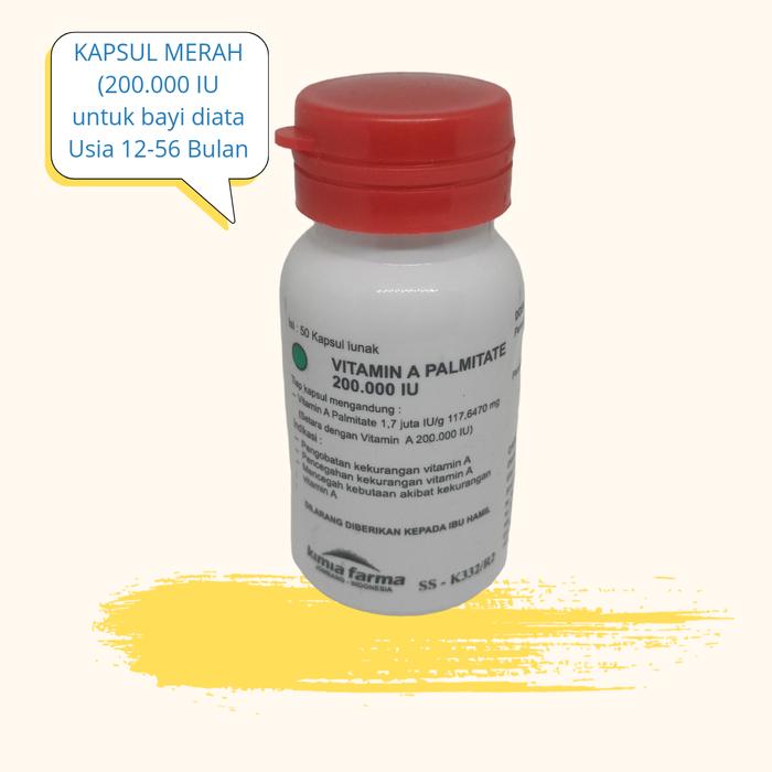Gambar Vitamin A kapsul posyandu Merah dan Biru 200000 UI PERBOTOL - BOTOL MERAH dari Minico project undefined Tokopedia
