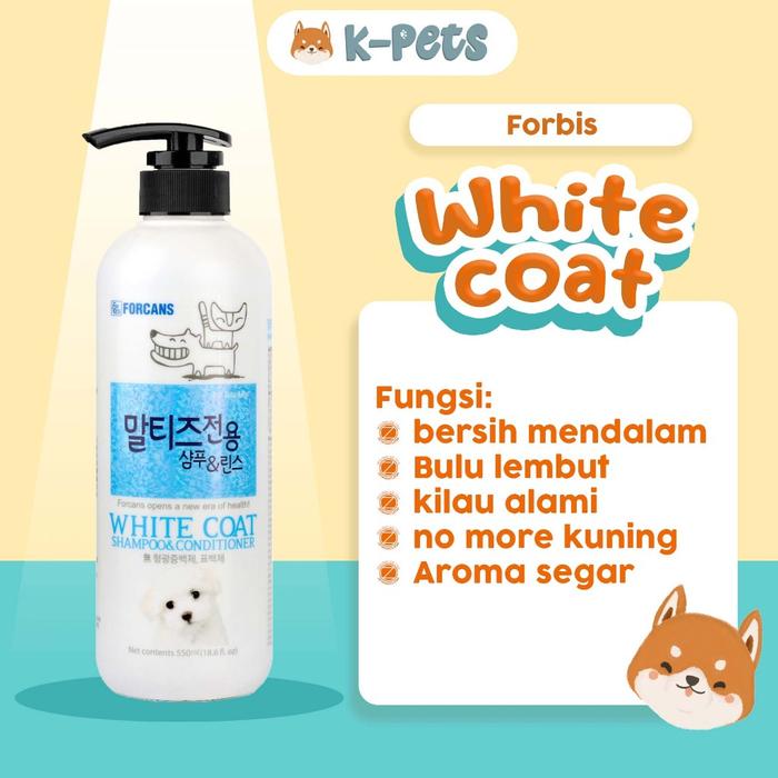 Gambar Forbis Dog Shampoo Anjing Korea - White coat dari kartikapets undefined Tokopedia