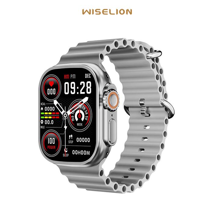 Gambar WISELION Smartwatch Kw900 Ultra - Jam Tangan Pintar dengan Pemantauan Kesehatan & Aktivitas Lengkap - Silver dari Wiselion.AI undefined Tokopedia