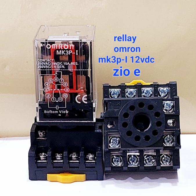 Gambar relay mk3p-I 12vdc omron 11kaki 10a dilengkapi socket dari zioelectric undefined Tokopedia