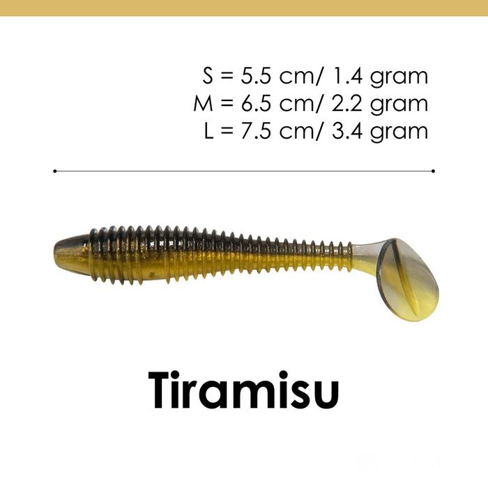 Gambar Umpan Soft Lure PADDLE TAIL Ekstra Gemuk 5.5 - 7.5 cm / Umpan Pancing Casting Jigging Fishing Bait - Tiramisu, S - isi 6 dari Christhershop undefined Tokopedia