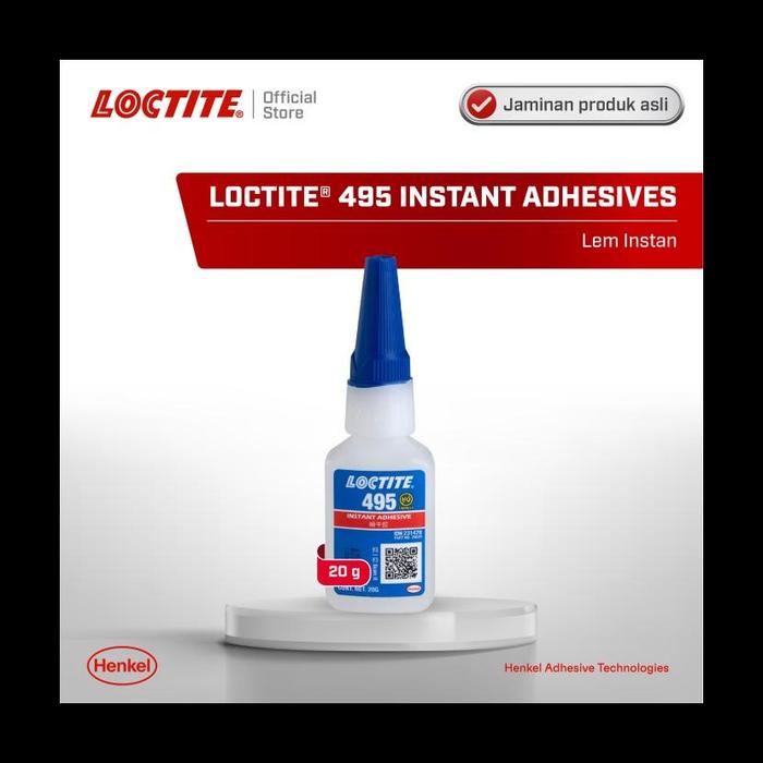 Gambar MEWAH HENKEL LOCTITE 495 INSTANT ADHESIVE LEM INSTAN LEM GLUE 20 GR MEWAH - 495 dari besitumpul undefined Tokopedia