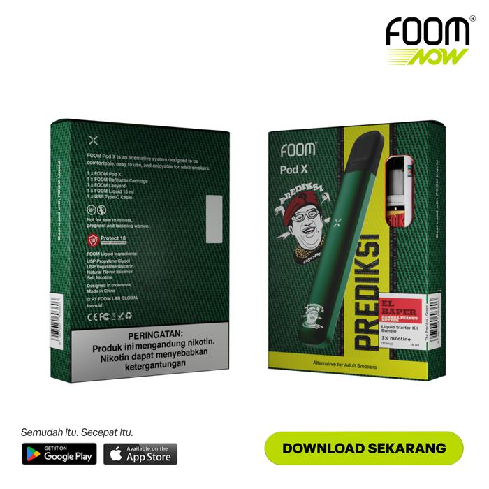 Gambar FOOM Pod X The Prediksi Green Bundling Liquid - EL BAPER dari FOOM LAB GLOBAL undefined Tokopedia