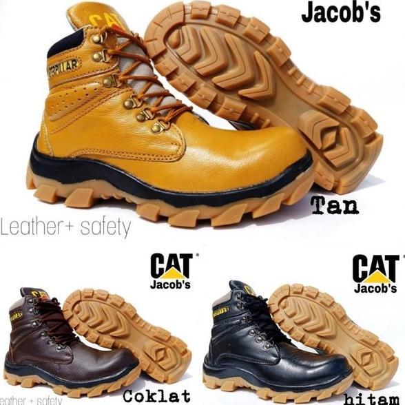 Gambar Sepatu Caterpillar Boots Safety Pria Boot Kulit Asli Murah Steel Toe - Hitam, 39 dari yonga88 undefined Tokopedia