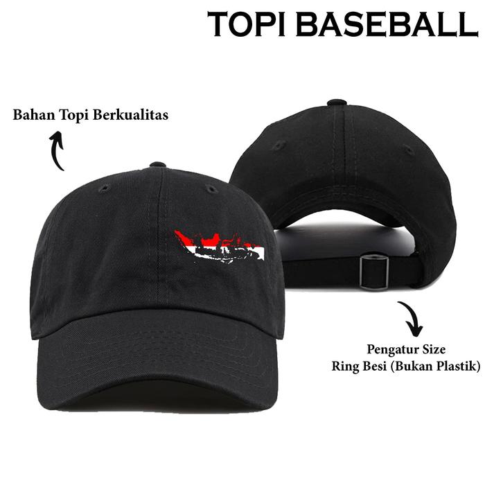 Gambar Topi Baseball Sablon Peta Indonesia Special Kemerdekaan Indonesia Merdeka HUT RI Dirgahayu 1945 Pria dan Wanita - Hitam dari Ozonstore_NEW undefined Tokopedia