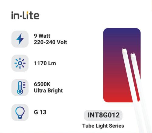Gambar In-Lite Lampu Tube Light T8 INT8G004 18 Watt Putih - 9 Watt, Putih (6500K) dari Makassar Listrik undefined Tokopedia