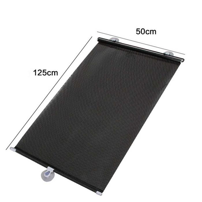 Gambar Tirai Penahan Sinar Matahari Sun Shade Roller Blind Curtain - Hitam 50x125cm dari Afika Smarthome undefined Tokopedia