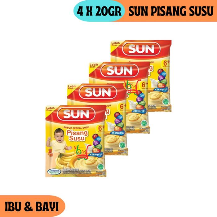 Gambar Sun Bubur Bayi Paket 4 Sachet All Variant - Pisang Susu dari Beuki Mart undefined Tokopedia