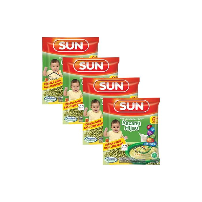 Gambar 4PCS Sun Bubur Bayi Kemasan Sachet Berbagai Varian Pilih Rasa - Kacang Hijau dari ErJu undefined Tokopedia