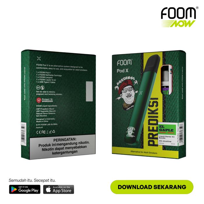Gambar FOOM Pod X The Prediksi Green Bundling Liquid - EL GAPLE dari FOOM LAB GLOBAL undefined Tokopedia