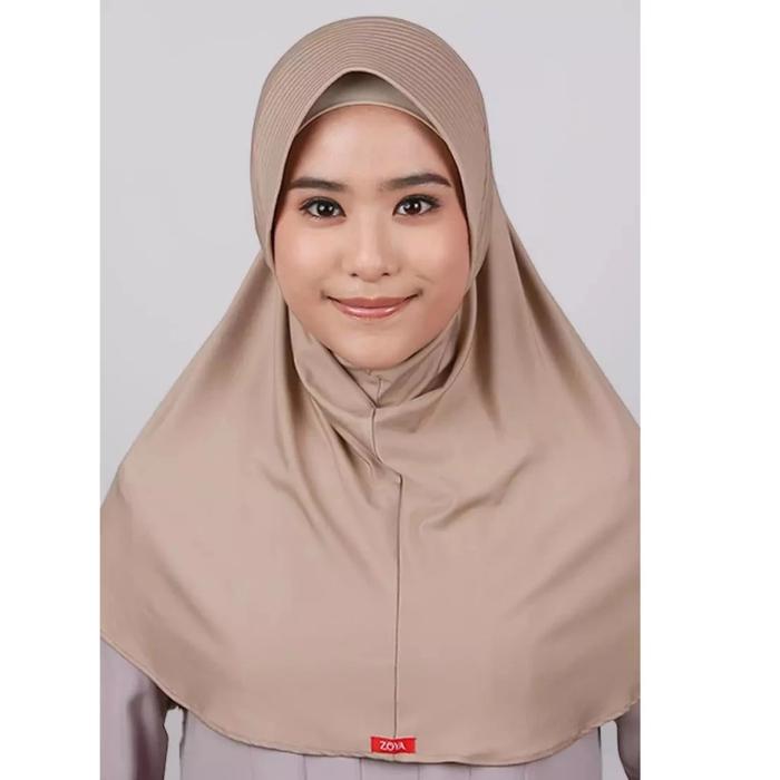 Gambar Zoya Bergo Hijab Instant Marsha HL HB Casual - Latte dari FEBRIANACOLLECTION undefined Tokopedia