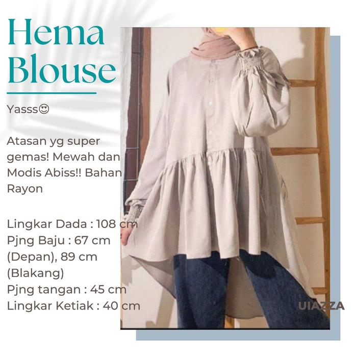 Gambar Baju Fashion Atasan Blouse Wanita Muslim Oversized Kimy Babyterry - Blouse B dari uiazza undefined Tokopedia