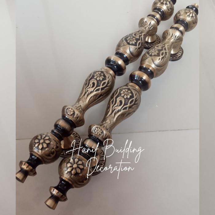 Gambar Handle Pintu Rumah Kuningan Antik 45 cm Klasik Classic Vintage Brass - Full Antik dari Hanif Building Decoration undefined Tokopedia