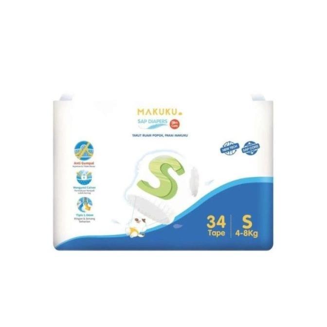 Gambar MAKUKU SAP DIAPERS SLIM CARE TAPE NB36 S34 PANTS M32 L30 XL28 XXL26 SLIMCARE NB 36 S 34 M 32 L 30 XL 28 XXL 26 - M32 dari Rizhan-1 undefined 5 Tokopedia