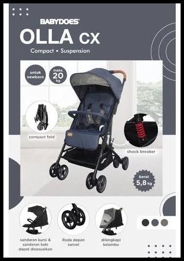 Gambar Strollers Olla CX Cabin Size / Kereta Dorong Bayi - Navy, Garansi 12 Bln dari Herky store1 undefined Tokopedia