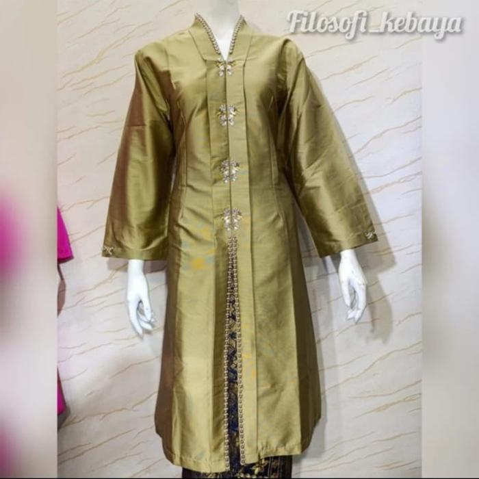 Gambar FK ATASAN KEBAYA KURUNG TAFETA PAYET//KEBAYA KURUNG MODEL KARTINI - tembaga, XXL dari Filosofi Kebaya undefined Tokopedia