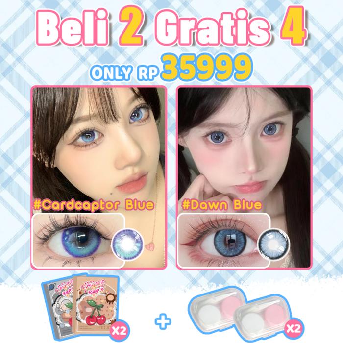 Gambar [Beli 2 Gratis 4] MysticEyes 2 Pasang Softlens + 2 Casing Gratis Normal Contact lens Soflen Lensa Eye by Mystic Eyes - Cardcaptor set dari Mystic Eyes ID Shop undefined Tokopedia