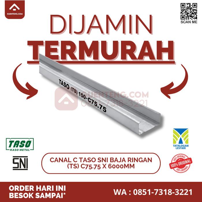 Gambar Baja Ringan TASO C75 x 0.75mm / CNP Baja Ringan dari Guenteng Trx undefined Tokopedia