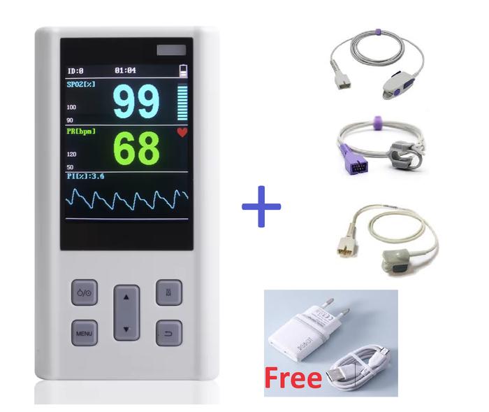 Gambar pulse oxymeter oximeter handheld SpO2 portable saturasi oksigen PROMO - Unit + 3 Probe dari Nathapedia_NEW undefined Tokopedia