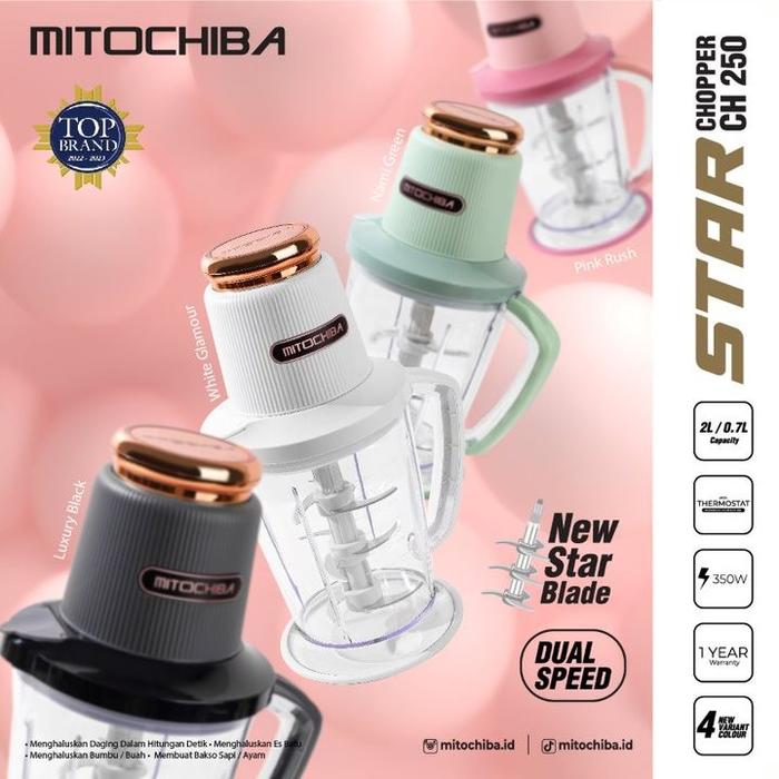 Gambar Food Chopper MITO CHIBA GARANSI RESMI mitochiba ch 200 Pisau Putih - Ch 250 dari Baliso undefined Tokopedia