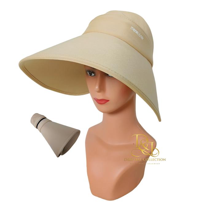 Gambar Topi Caddy Golf Brim Lebar Wide Brim Sun Visor Hat - Khaki, Tanpa TaliLeher dari D&D Hat Collection undefined Tokopedia