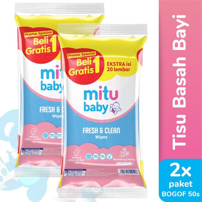 Gambar TISU BASAH / TISSUE BASAH MITU F&C BLUE 50S BELI 1 GRATIS 1 dari TBMO Wiyung undefined 5 Tokopedia