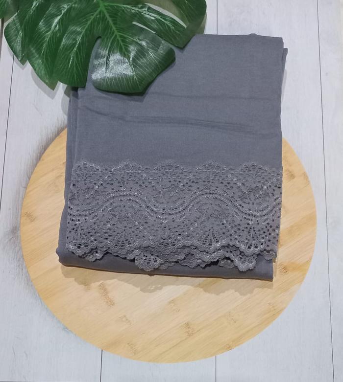 Gambar Rok Daleman Wanita Katun Rayon Renda Panjang /  Inner Rok Rayon Renda / Inner Skirt Long Dress - Abu Tua dari Kania Hijab Store undefined Tokopedia