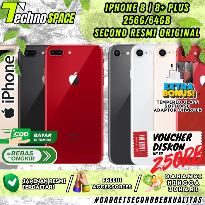 Gambar Apple iPhone 8 | 8+ Plus 64GB 256GB Original Fullset Resmi Second Original iBox - Unit Only, 8 64GB dari Technospace Jkt undefined Tokopedia