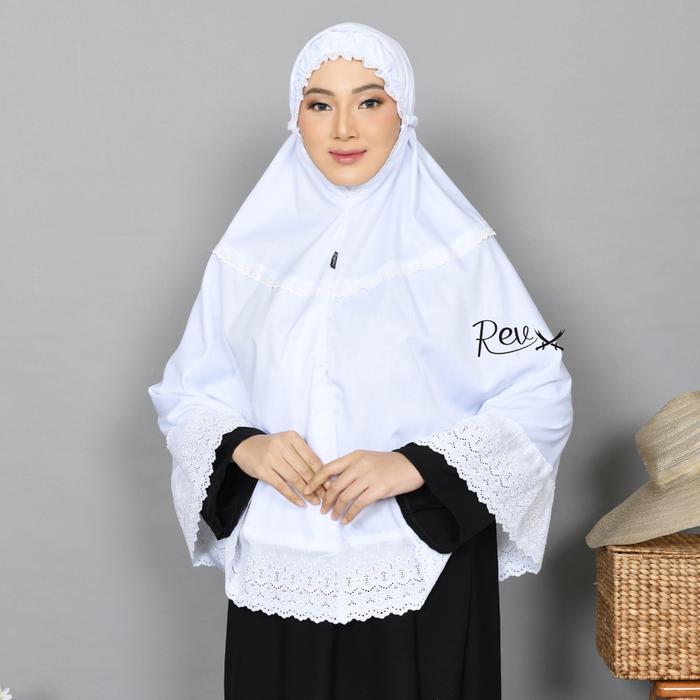 Gambar Bergo Haji Umroh Saku Depan Bahan Katun Premium Warna Putih Kerudung Muslimah - R.13, All Size dari Rev collection undefined Tokopedia