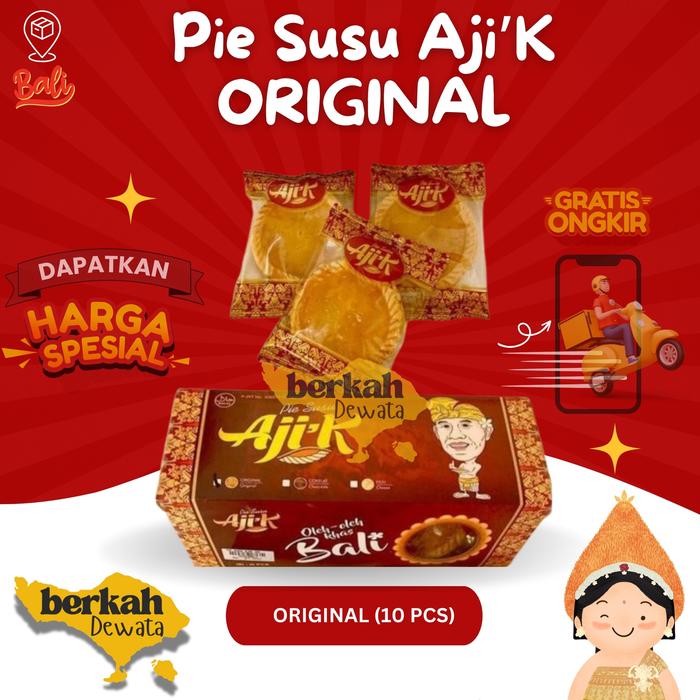Gambar Pie Susu Ajik Krisna Asli Bali 10 pcs (Pilih Varian Rasa) - Original dari Berkah Dewata undefined Tokopedia