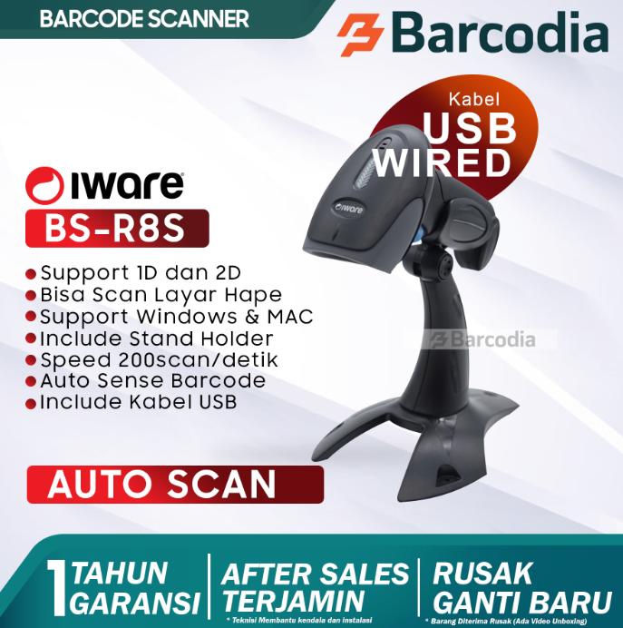 Gambar Barcode Scanner Usb Bluetooth Wireless 1D / 2D Iware R8 Series - USB dari Barcodia undefined Tokopedia