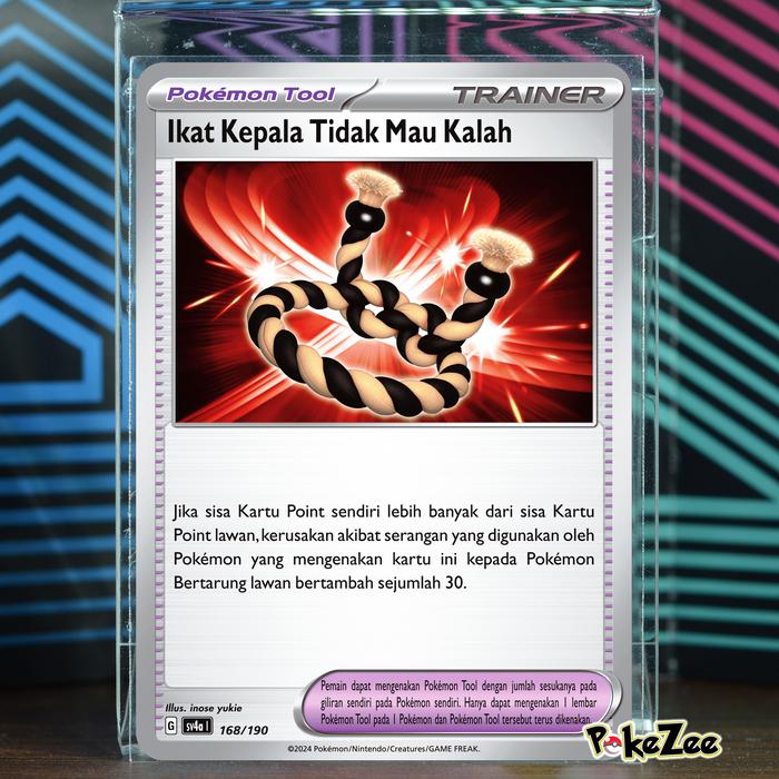 Gambar Ikat Kepala Tidak Mau Kalah - Kartu Staple Trainer Pokemon TCG Indonesia - sv4a dari Pokezee undefined Tokopedia