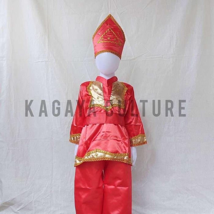 Gambar Baju Adat Padang Anak Laki-Laki - Baju Tari Adat Padang Anak Laki-Laki - Baju Adat Padang Anak - Baju Adat Anak Laki-Laki - Merah, No. 50 (TK) dari griceoid undefined Tokopedia