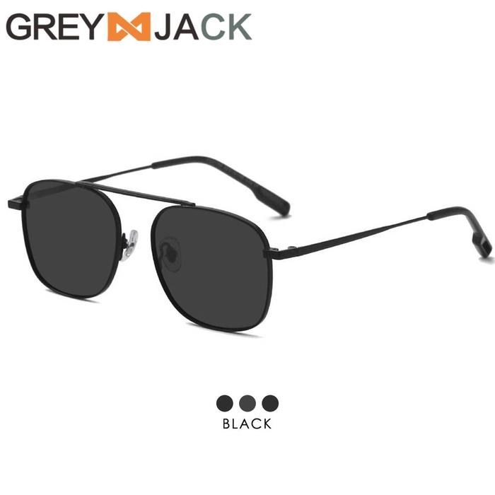 Gambar Grey Jack Kacamata Sunglasses Hitam Style Aviator Oval Bahan Metal Ringan Fahsion Pria & Wanita 31766 - BLACK dari Grey Jack Eyewear undefined Tokopedia