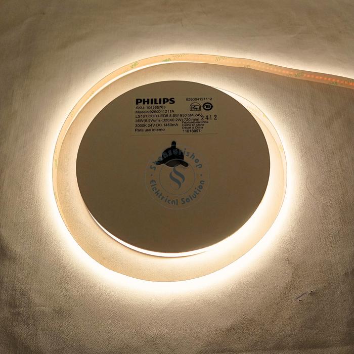 Gambar PHILIPS LED LIGHT STRIP LS161 8.5W 13W COB 5 METER LAMPU LED FLEXIBLE PITA 5M 24V - 8.5W 3000K dari Shahsuri Shop undefined Tokopedia