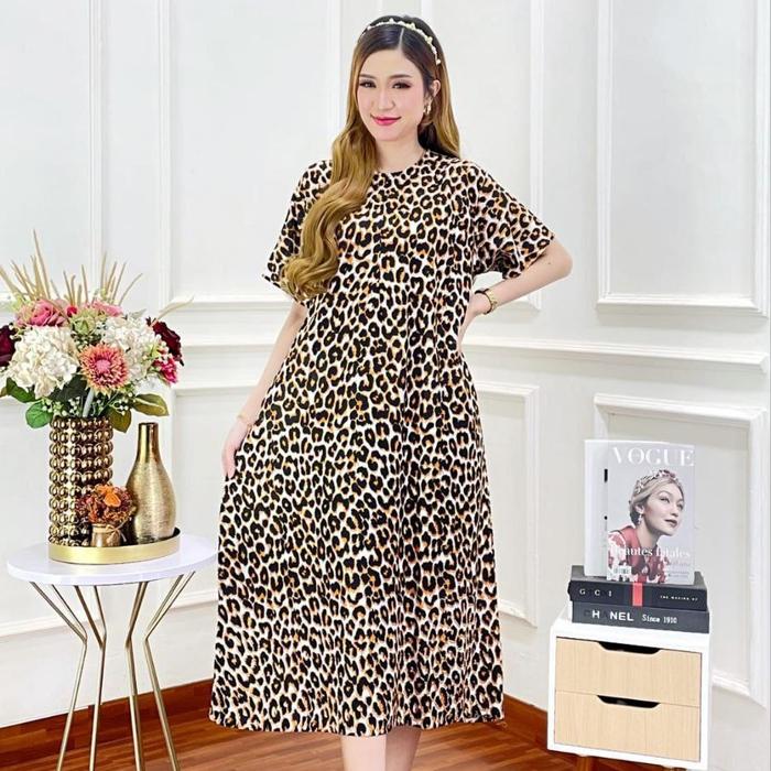Gambar Daster Rayon Cantika Motif Macan Tutul - E dari FERINA.STORE undefined Tokopedia