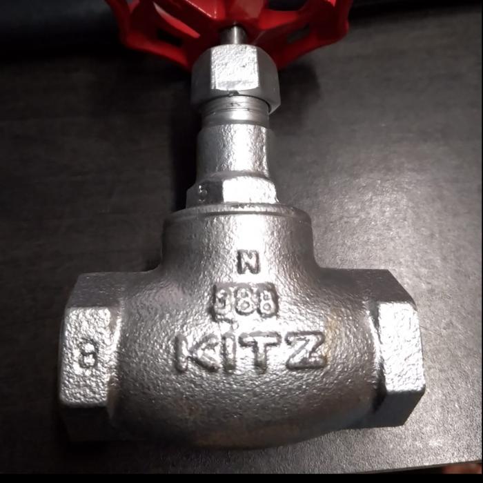 Gambar glove valve kran steam KITZ DN20 3/4" inc 10K dari tech teknik undefined Tokopedia