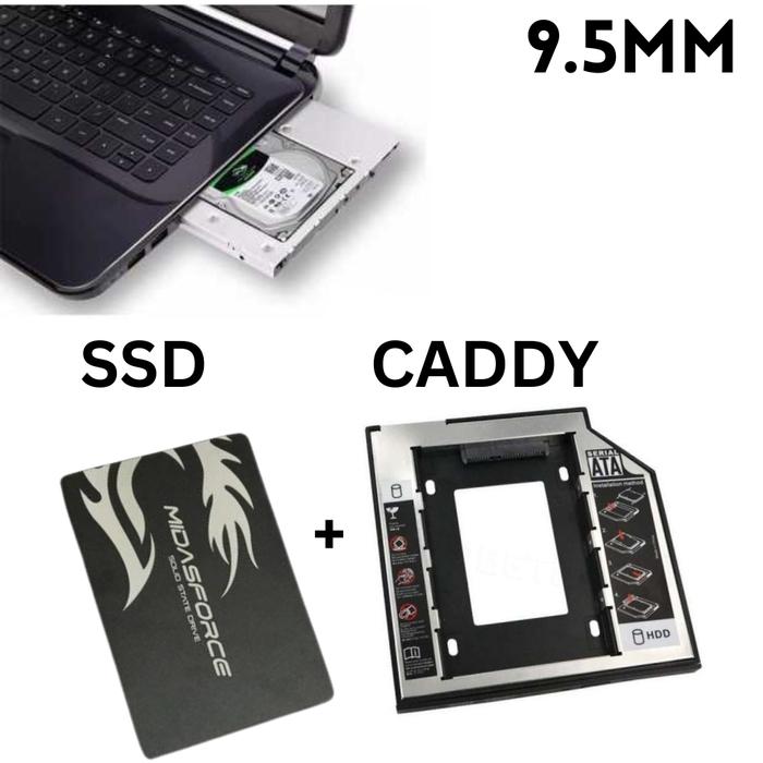 Gambar SSD 256 GB MIDASFORCE SATA 3 6GB/s SUPER LIGHTNING - +CADDY SLIM, PAKET 3 PCS dari santikacomp undefined Tokopedia