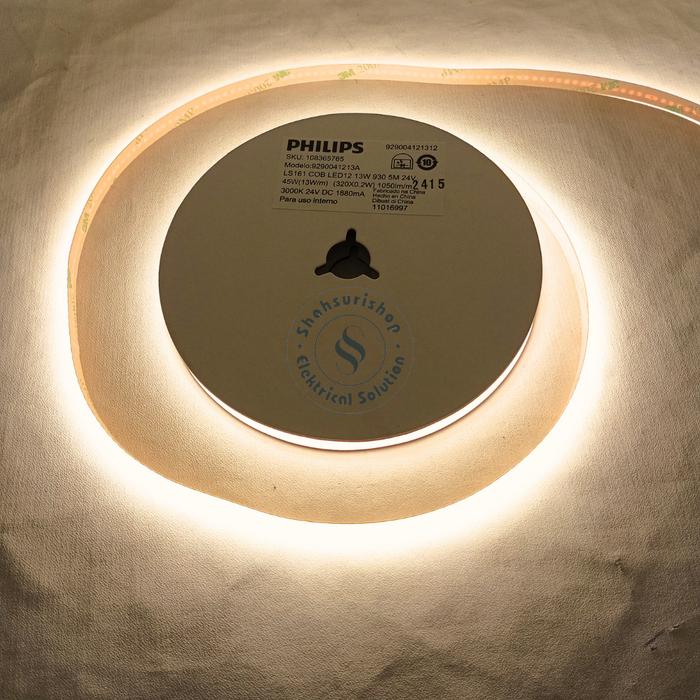 Gambar PHILIPS LED LIGHT STRIP LS161 8.5W 13W COB 5 METER LAMPU LED FLEXIBLE PITA 5M 24V - 13W 3000K dari Shahsuri Shop undefined Tokopedia