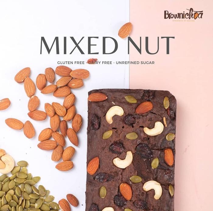 Gambar Brownies-Brownichoa-Gluten Free-Dairy free-Unrefined Sugar - Mix Nut dari Nichoa Chocolate undefined Tokopedia
