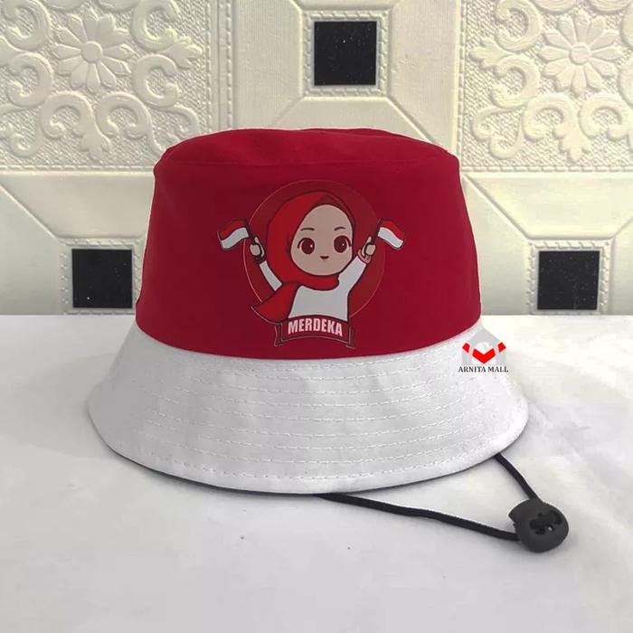 Gambar Topi kemerdekaan anak viral HUT RI 1945 ke 78 2023 NKRI Harga Mati Merdeka Kaos Couple 17 Agustus - bckt girl 2bndr dari Jaspart undefined Tokopedia