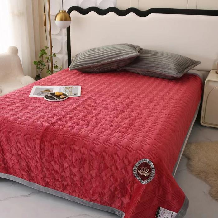 Gambar Selimut Polos Embos Bahan Polyester Tebal dan Berkualitas Ukuran 150 cm & 180 cm - Merah, 150x200 dari MENDALEPEDIA undefined Tokopedia