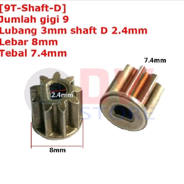 Gambar Pinion gear gigi dinamo rs550 bor cordless baterai - Gigi 9 - type D dari Sparepart cordless undefined Tokopedia